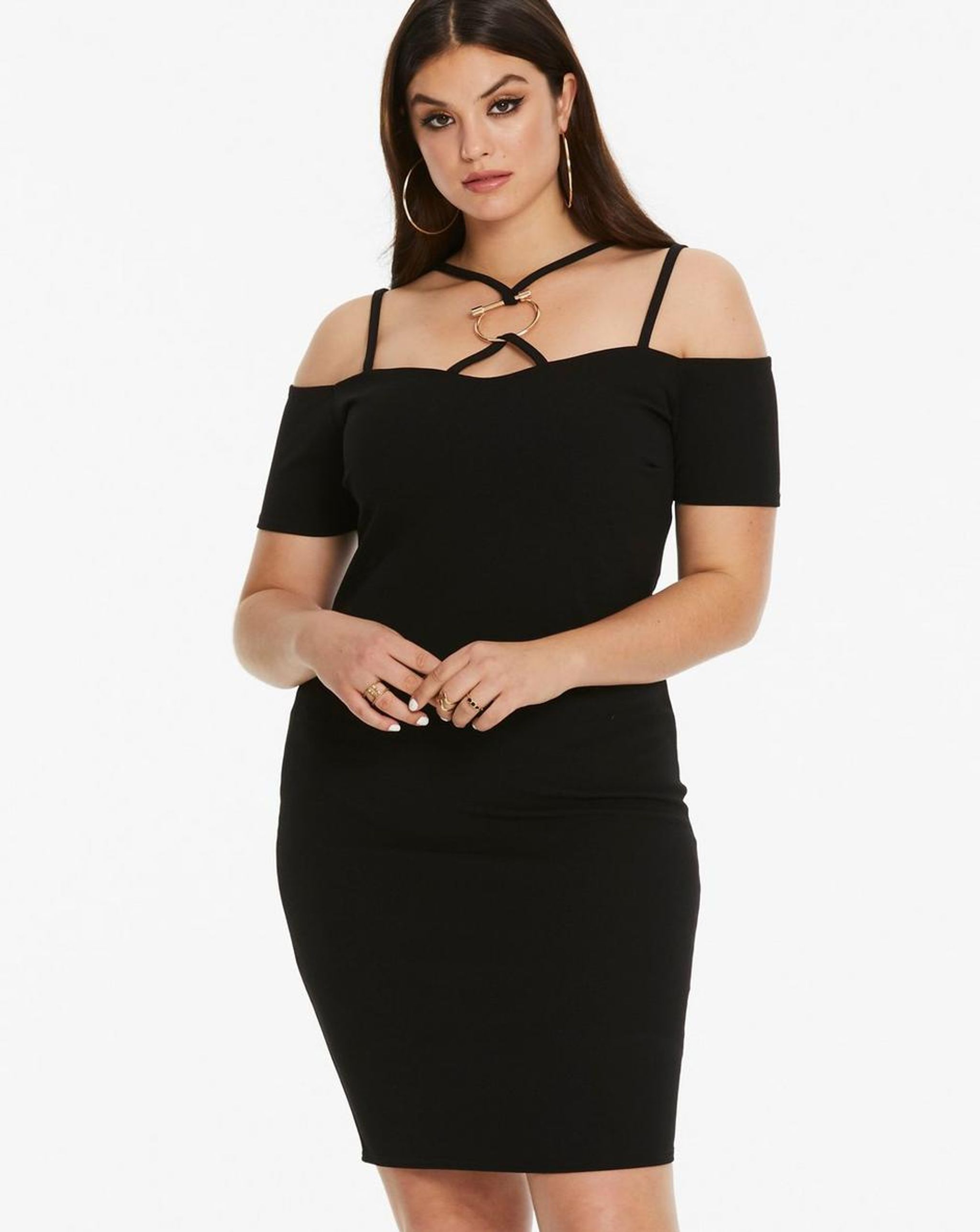 Harness Detail Midi Bodycon Dress