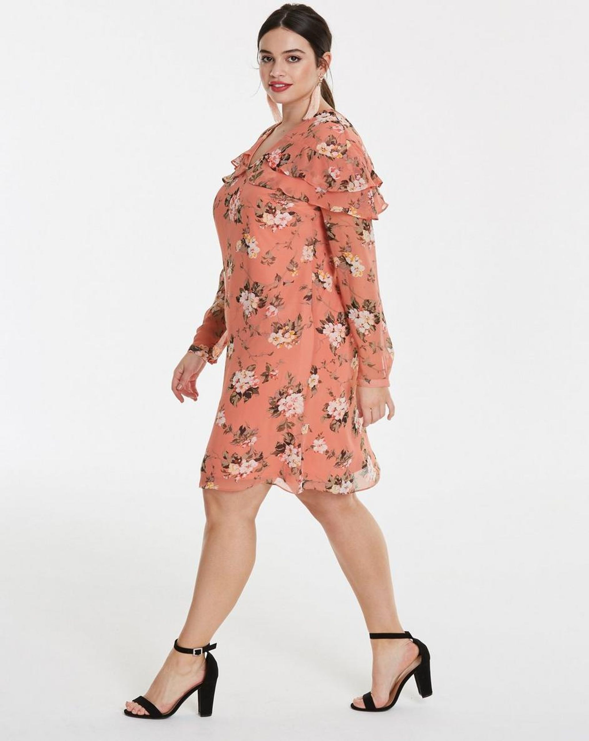 Lovedrobe Print Ruffle Shift Dress