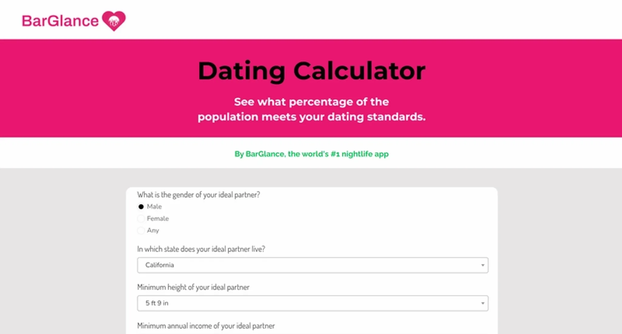 barglance dating standards test