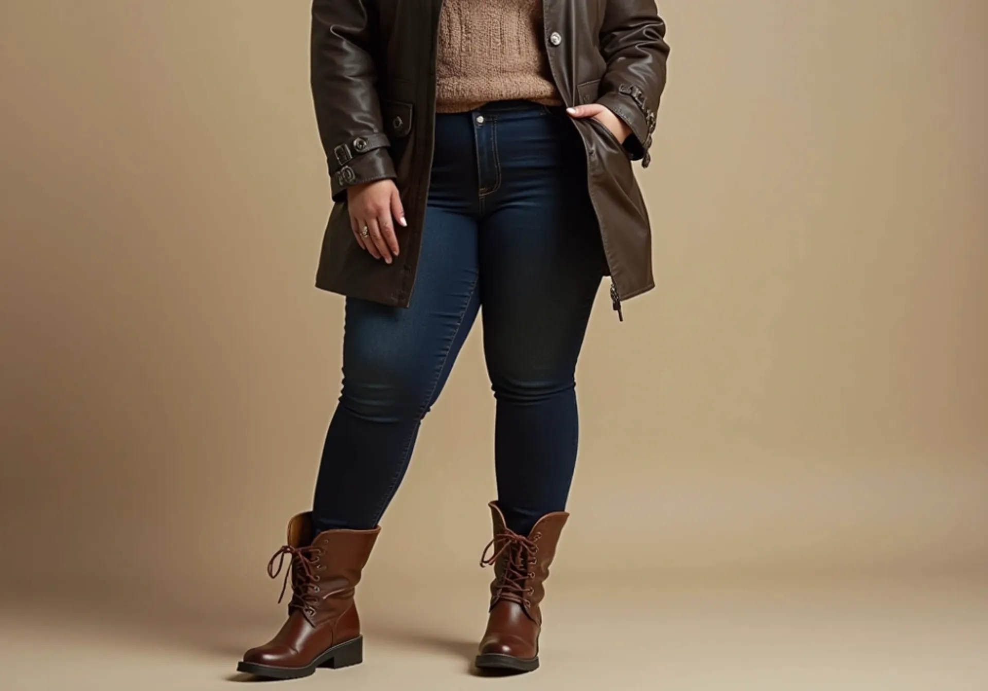 plus-size women in ankle boots