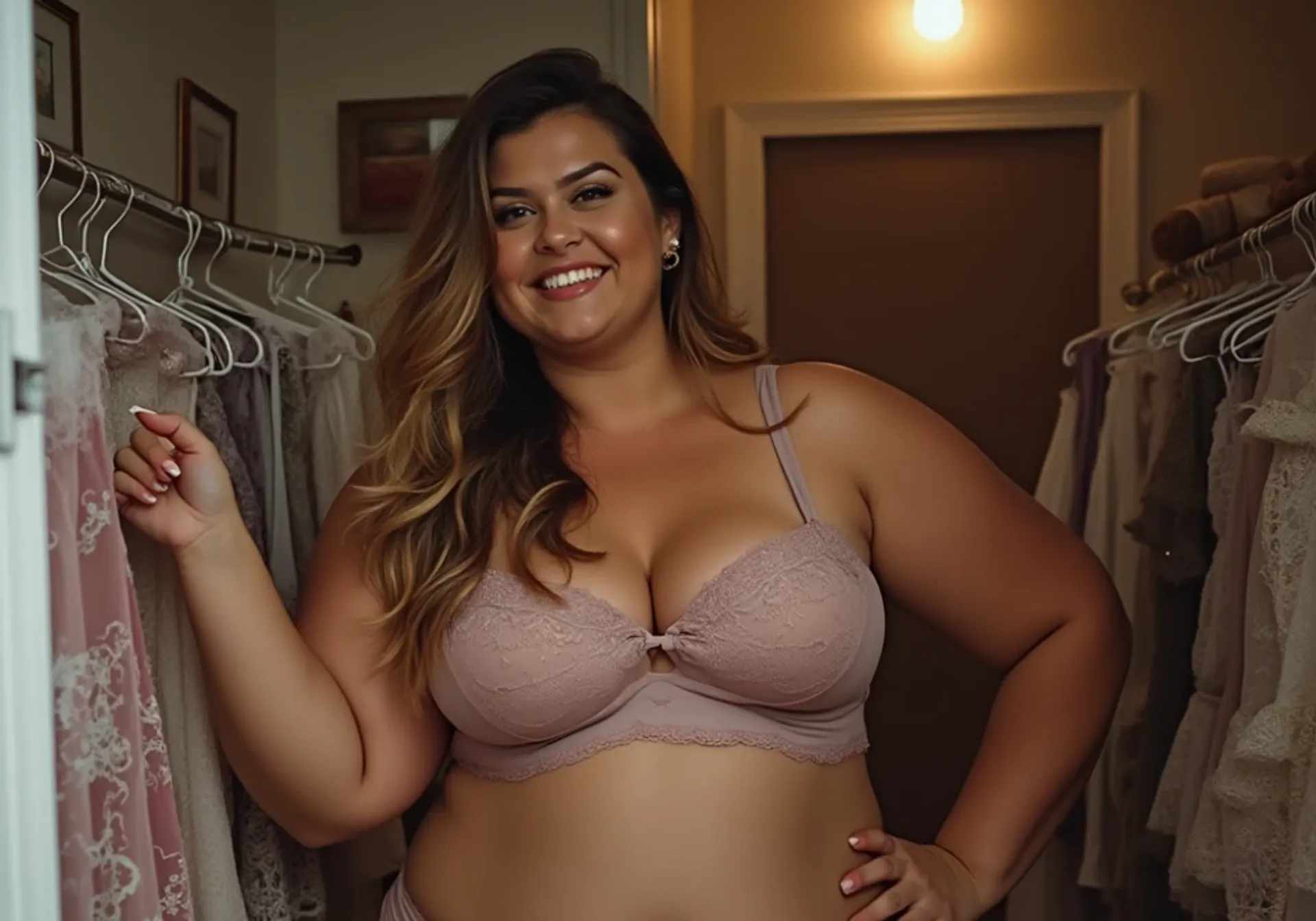 A plus-size woman was delighted to find a bra in her size