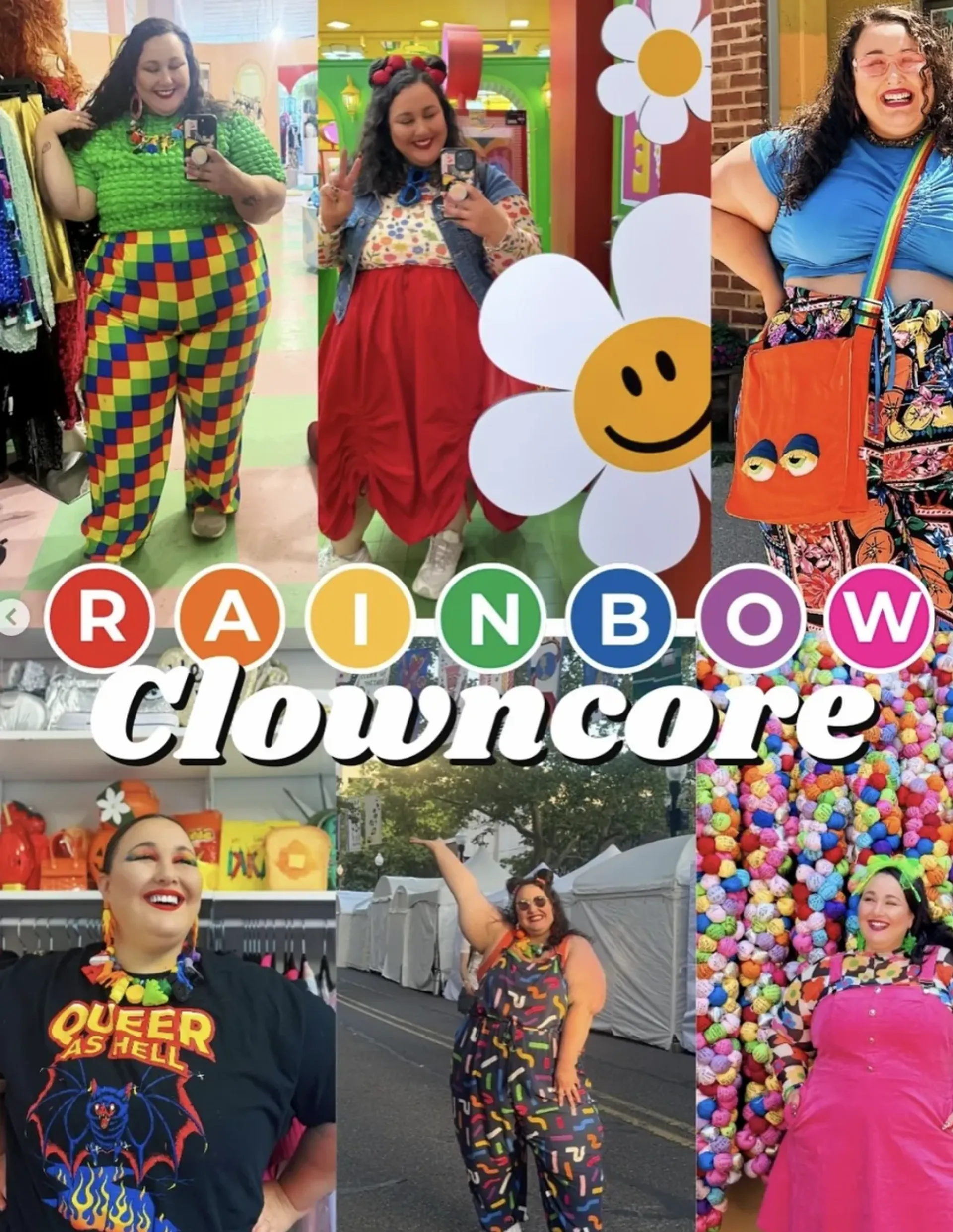 Alysse Dalessandro showing colorful plus-size outfits