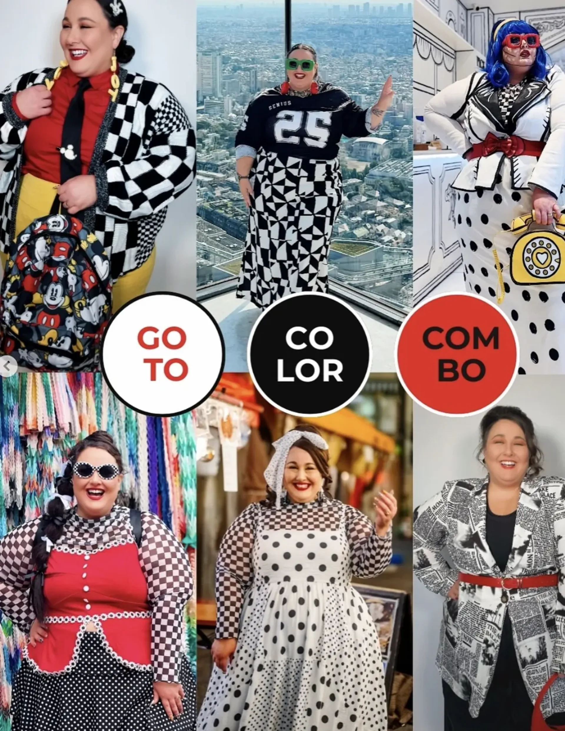 Plus-size fashion styling examples from Alysse Dalessandro