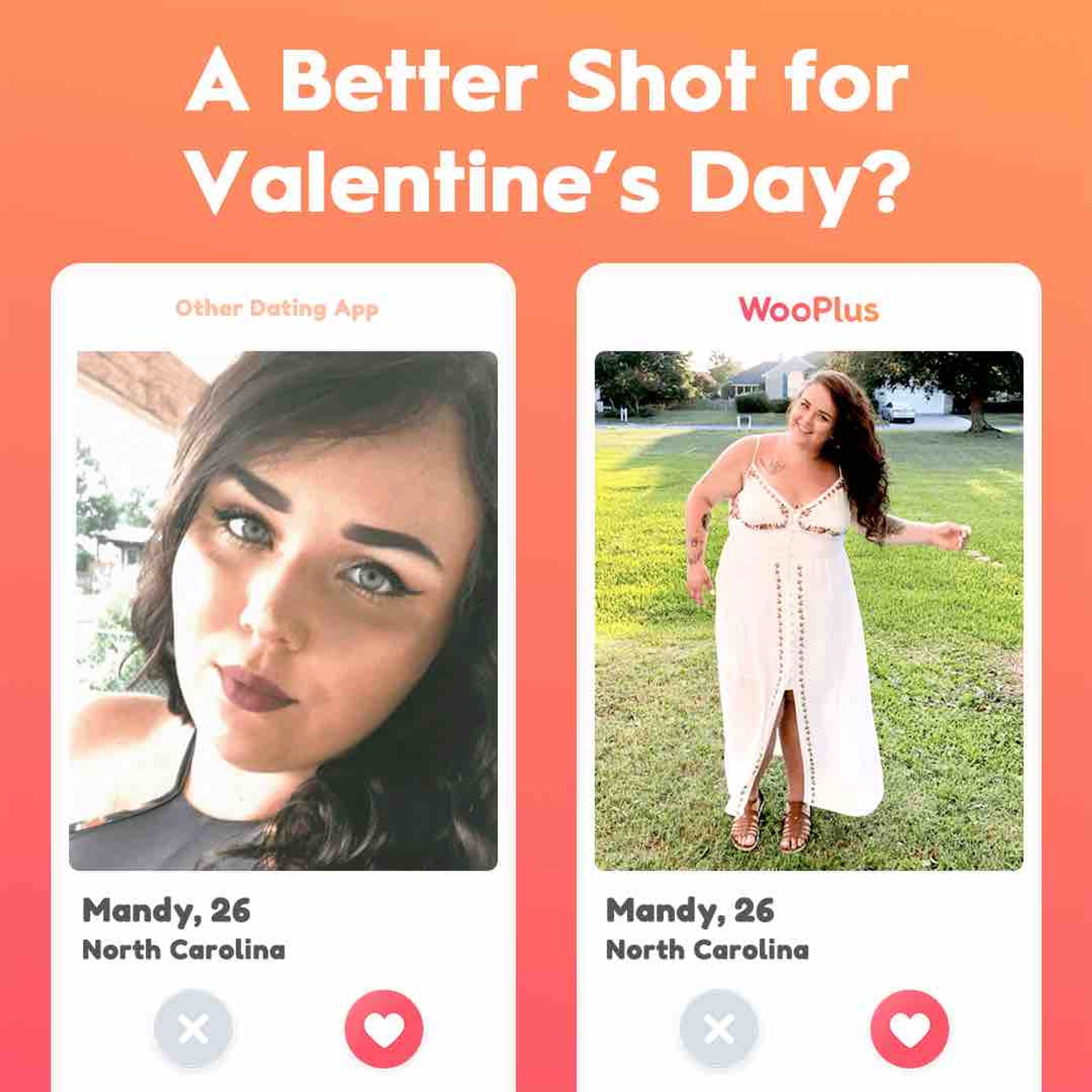 plus size singles-dating app profile photo