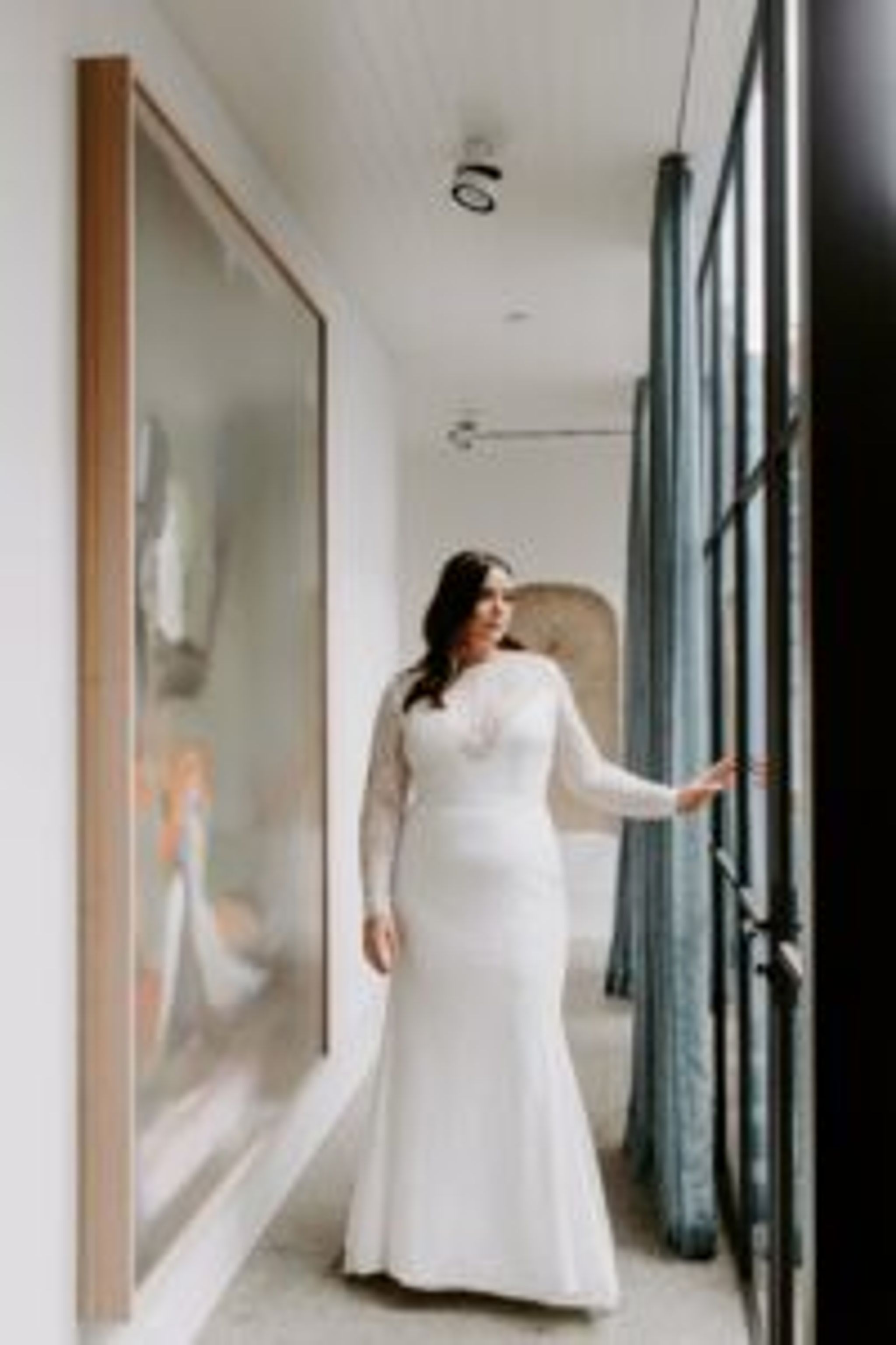 plus size wedding dress with long sleeves