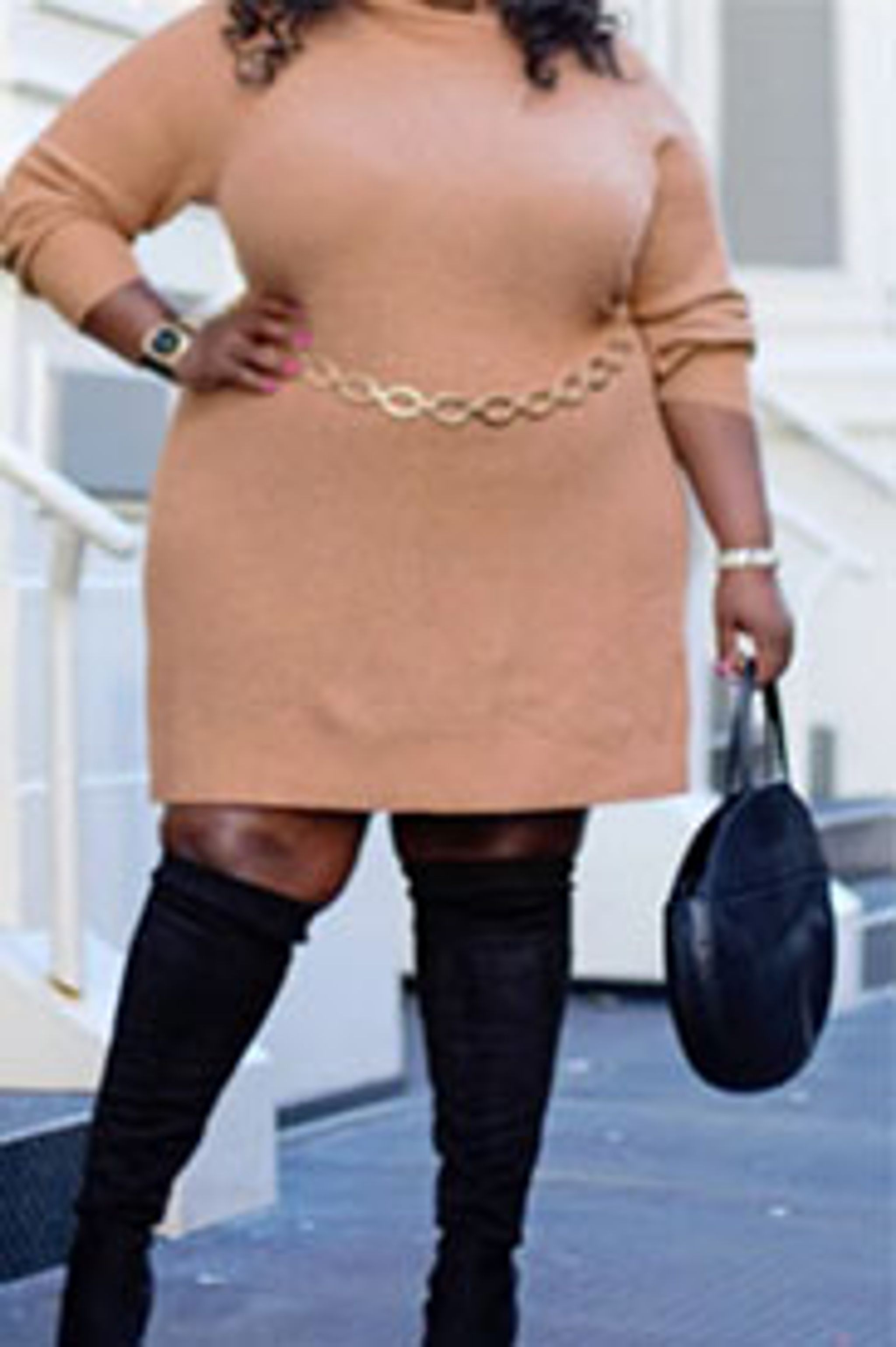 plus size winter date night outfit