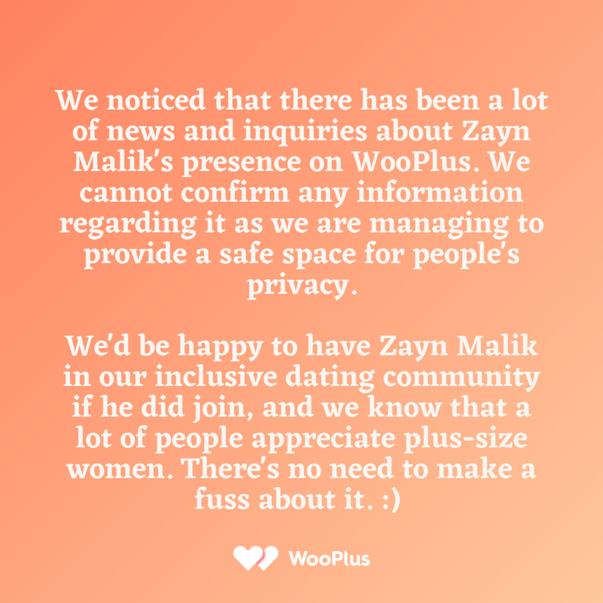 WooPlus Response to Recent News & Inquires