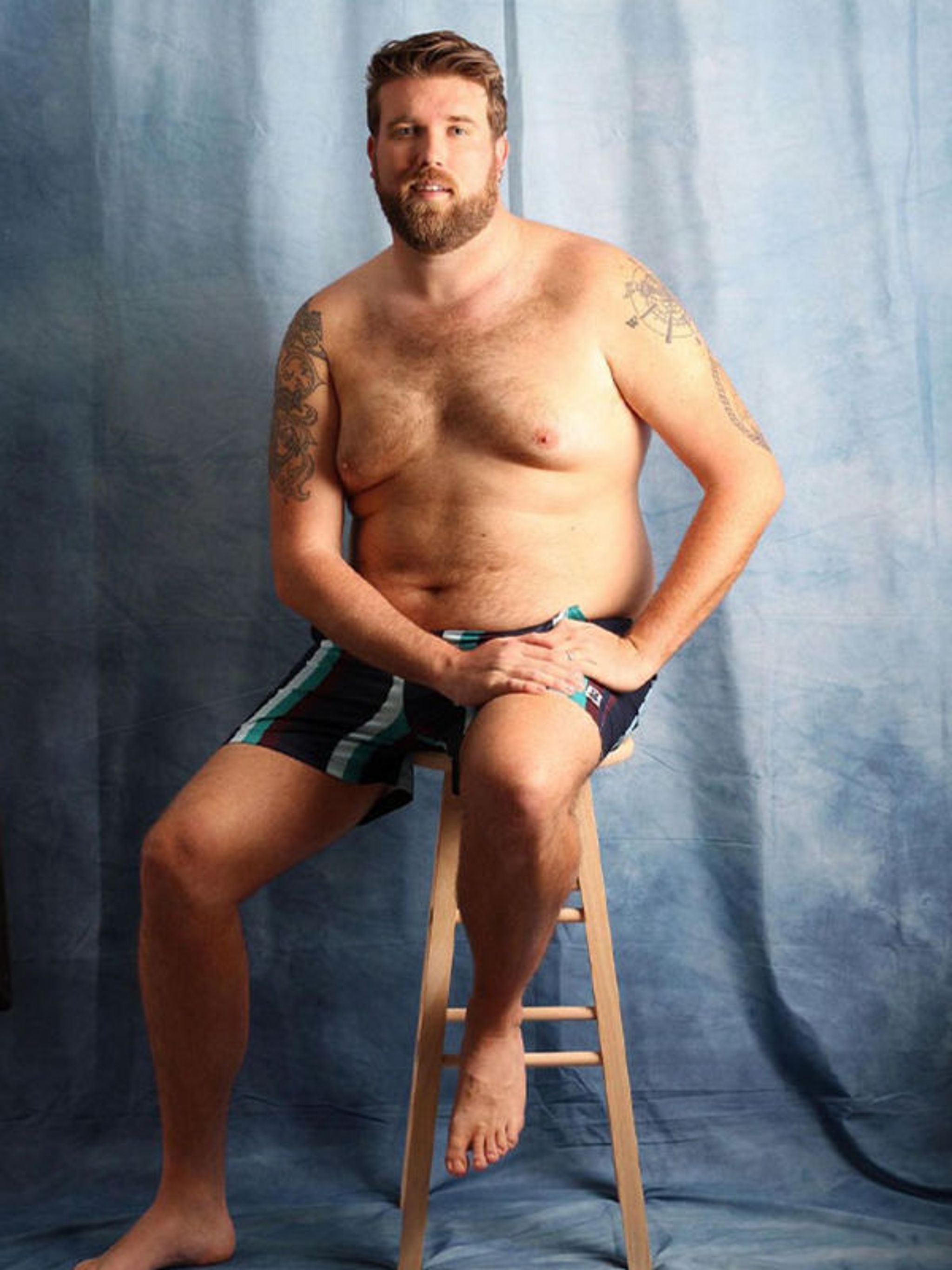 plus size male model zach