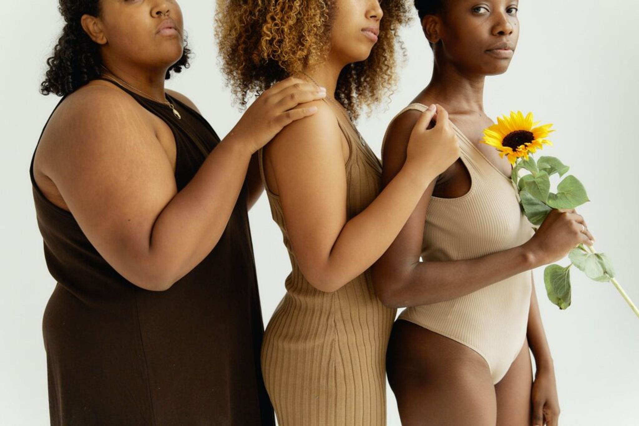 black curvy woman and her friends