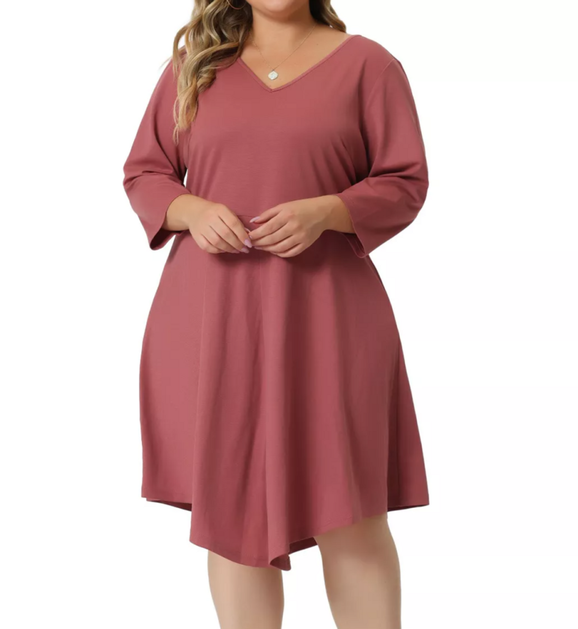 plus size Mango shaped items: V-Neckline Dress