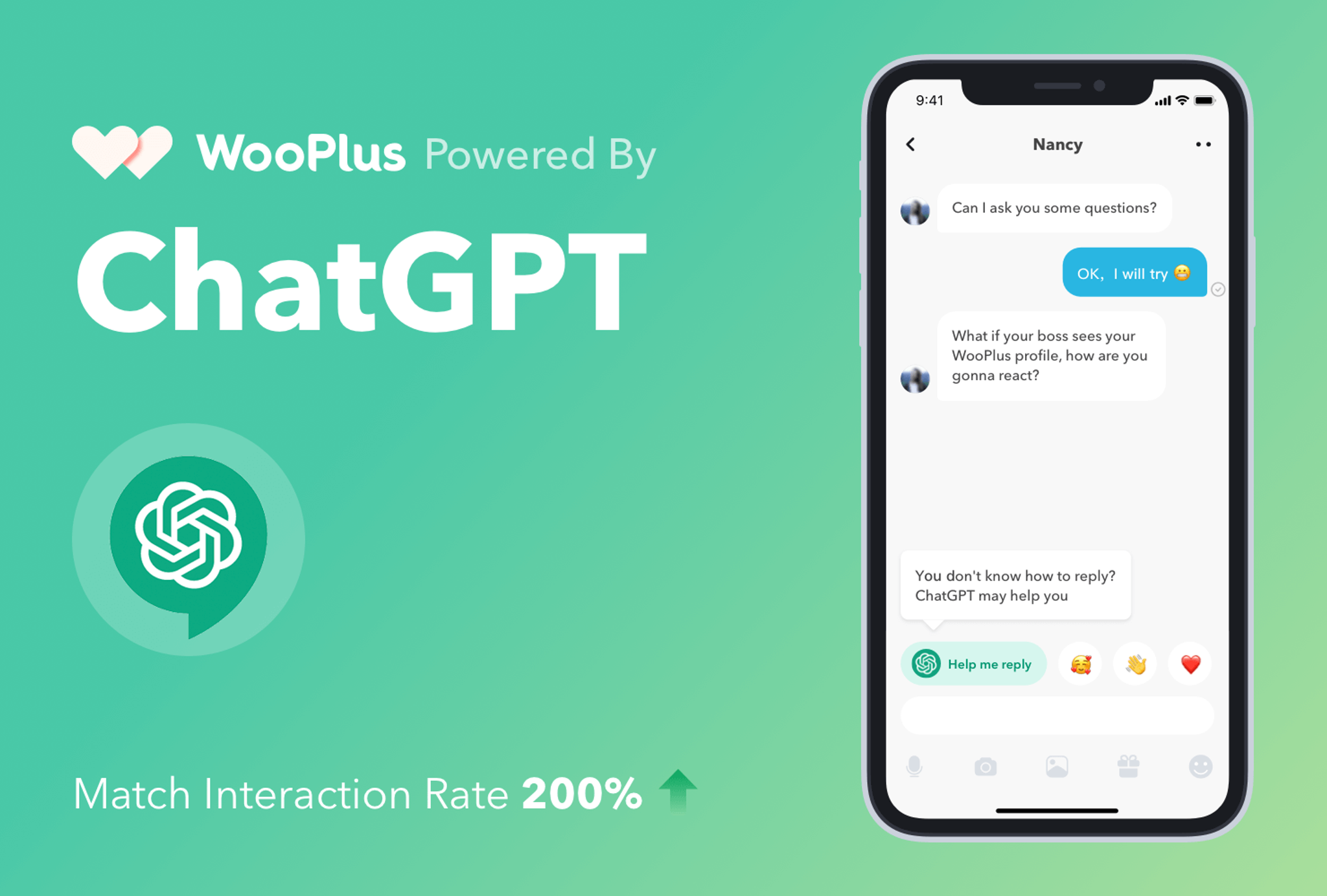 WooPlus Integrated ChatGPT to Help You Date, Boosted Match Interaction by 200%￼