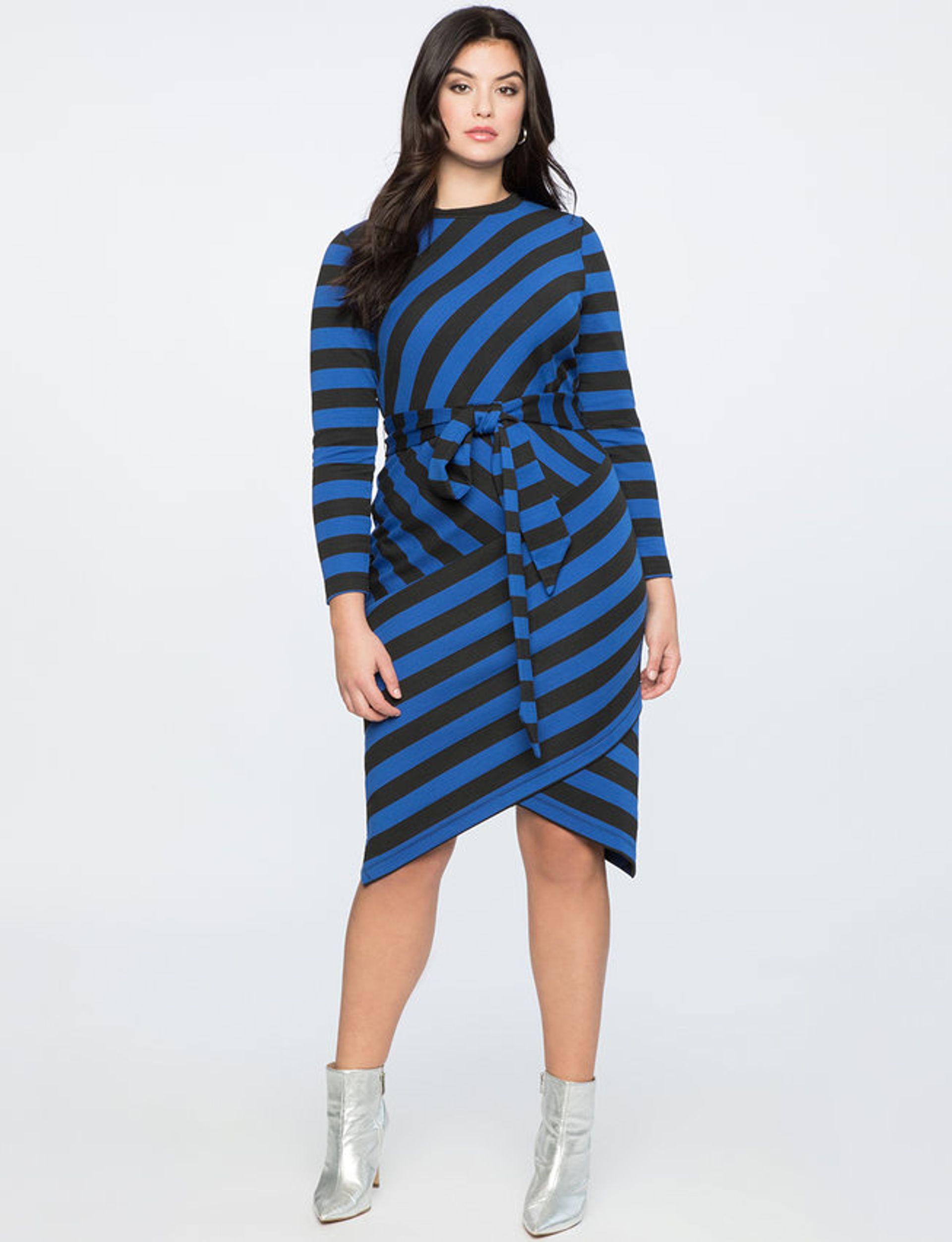 plus size dress-blue