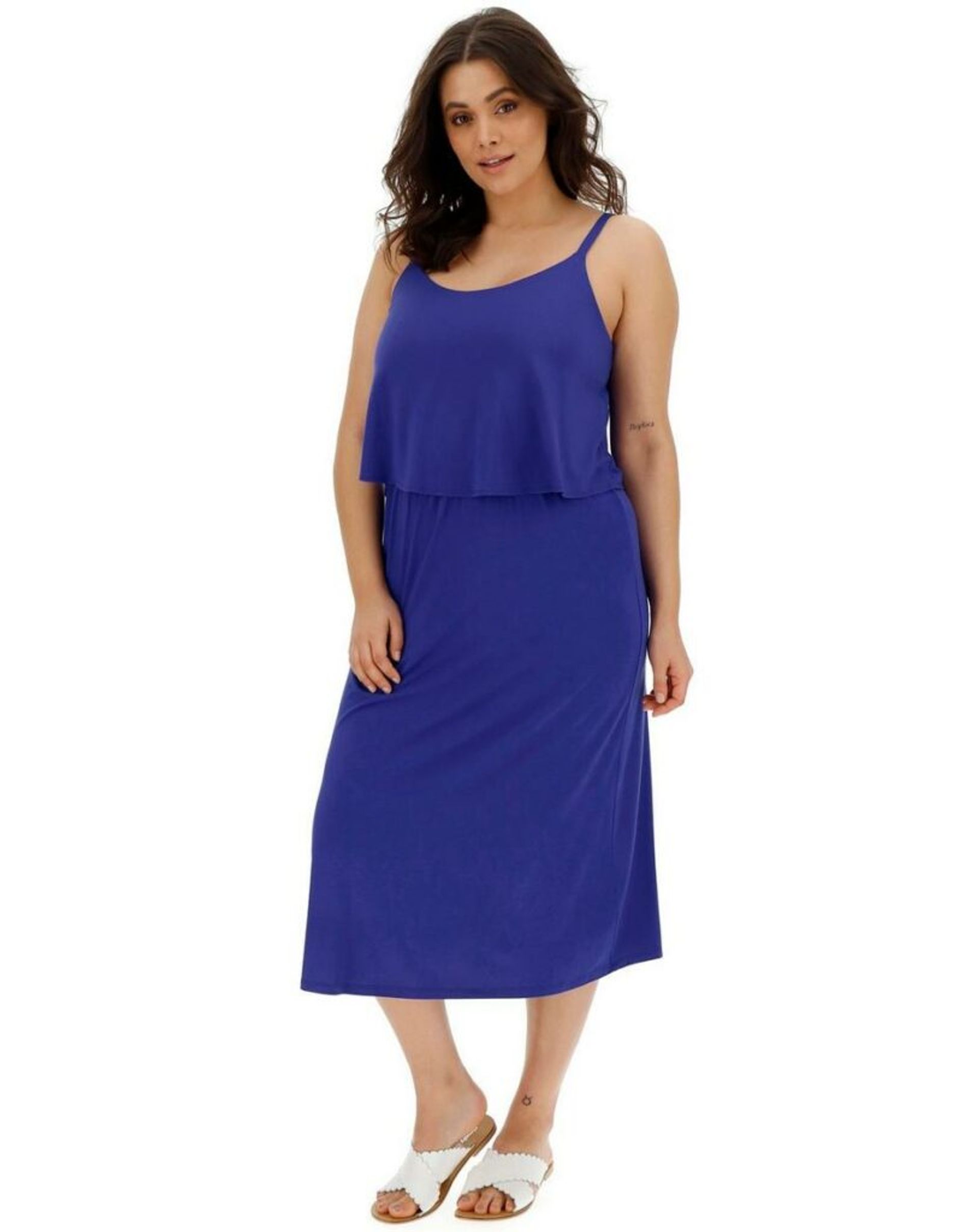 plus size dress-blue