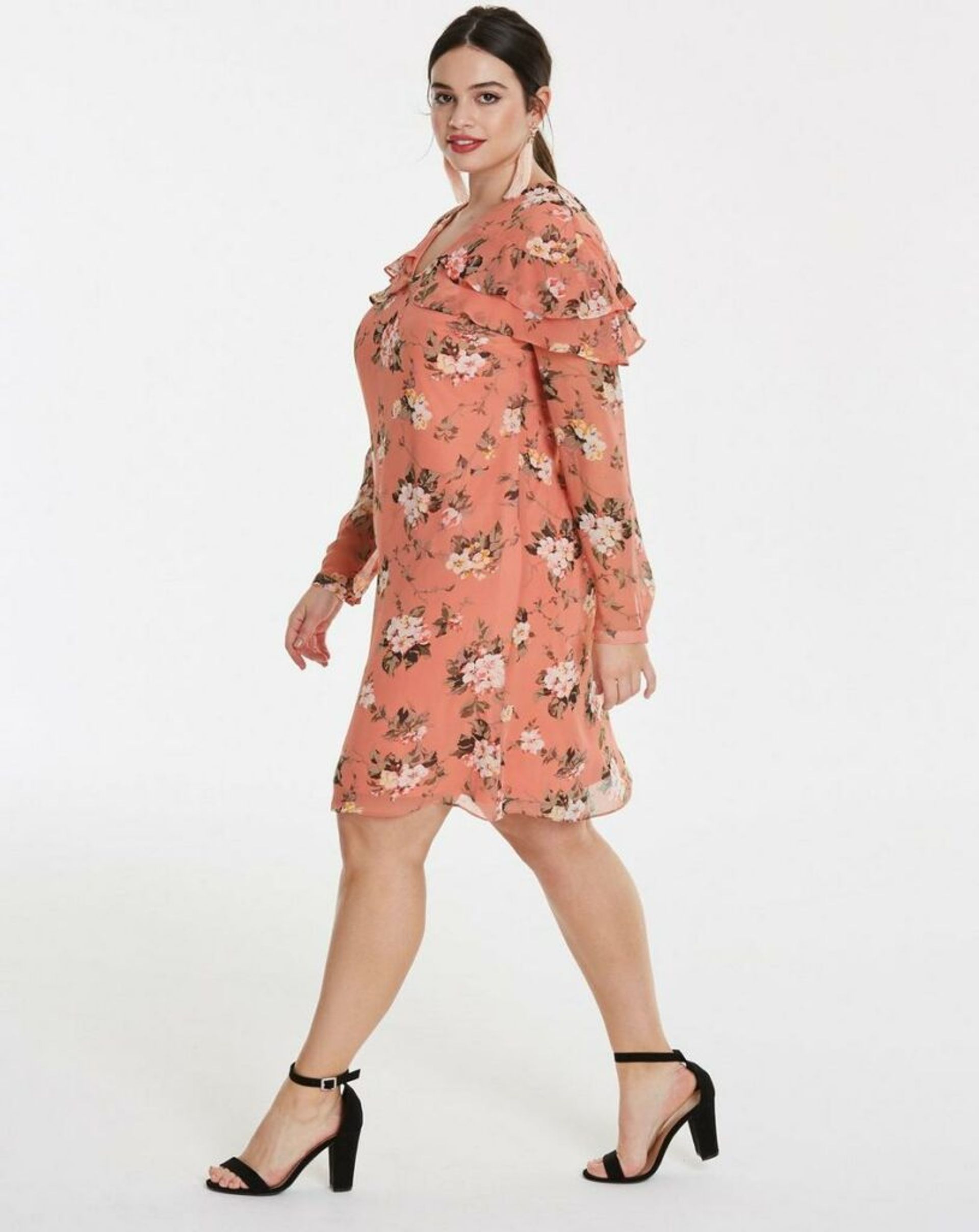 plus size dress-soft floral