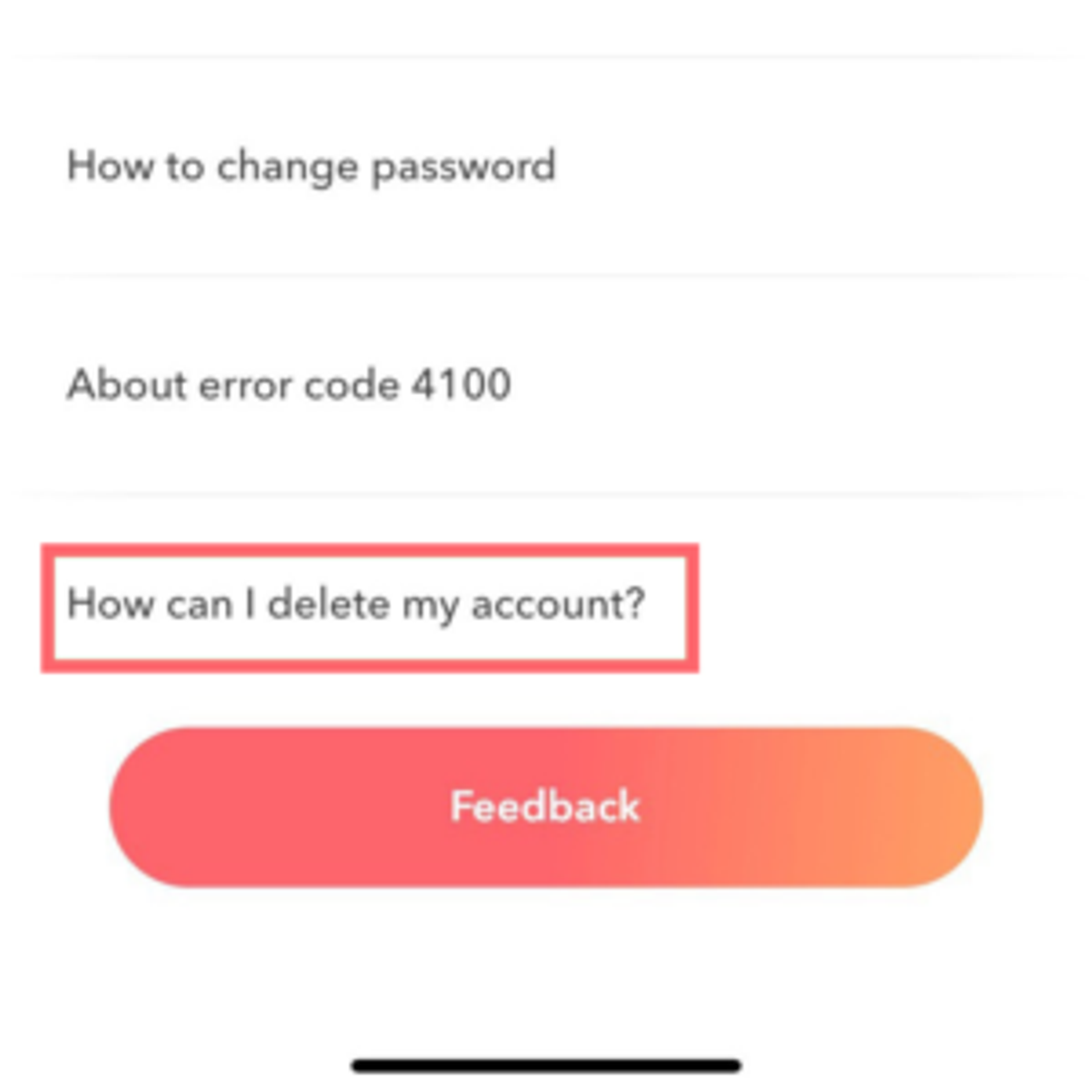 select an option